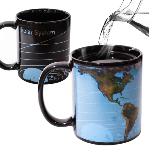 Vista 11 de Kmiles Taza con cambio de calor de árbol de Navidad y muñeco de nieve, taza mágica que cambia de color para café/té, 12 onzas, azul/rojo/blanco