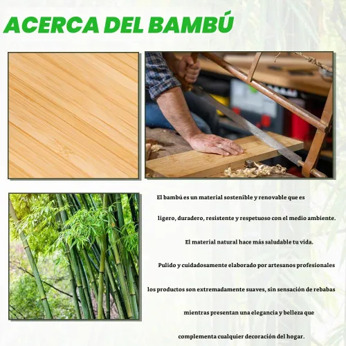 Vista 8 de SOUJOY Banco de ducha de bambú, taburete de asiento de baño, taburete de afeitado para reposapiés de spa, estante de almacenamiento para toalla