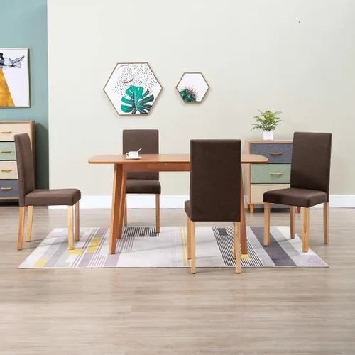 Vista 14 de 2-Pack Black Fabric Dining Chairs with Rubber Wood Frame, Modern Farmhouse Accent Chairs for Kitchen Dining Room, Comfortable Upholstered Seats