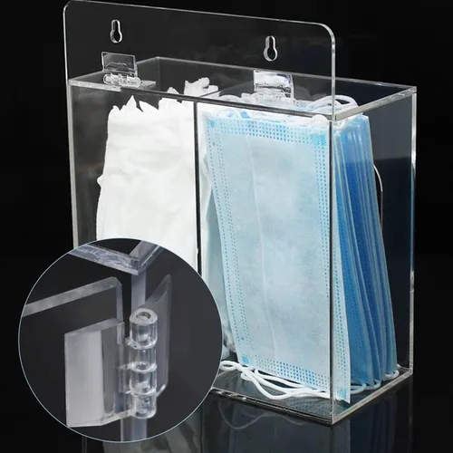 Vista 5 de 12 piezas de bisagras acrílicas pequeñas - Bisagras transparentes autoadhesivas de plástico continuo para herramientas de cajones de gabinetes