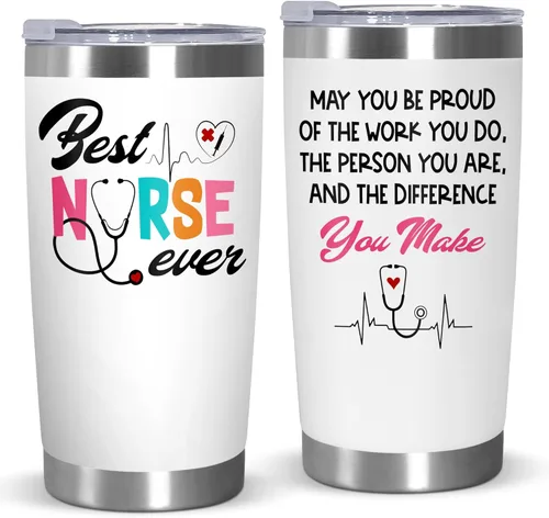 Vista 8 de OASSIE Regalos de agradecimiento para hombres y mujeres, vaso de café de acero inoxidable de 20 onzas Proud of You, Día del Maestro, cumpleaños