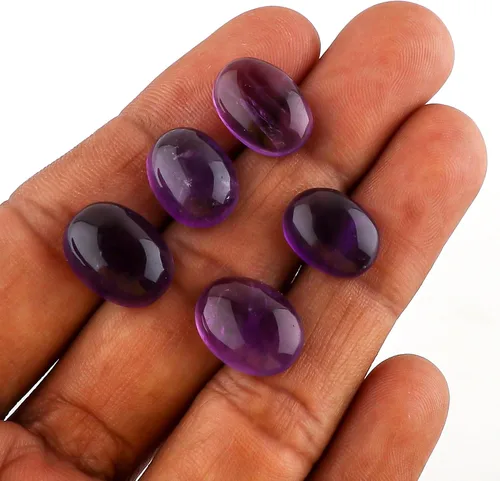 Vista 4 de 5pcs, Bulk Natural Gemstone Cabochon, Polished Flatback Stone, Wholesale Loose Cabs Supply, DIY Jewelry Making, Chakra Healing Crystal, Birthstone