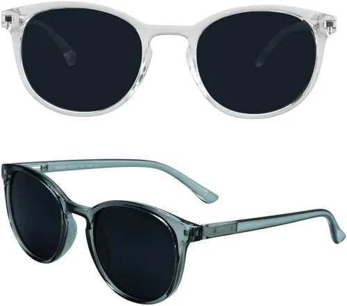 Vista 5 de YEIN 3 Pack Sunglasses for Men and Women, UV 400 Protection Outdoor Glasses Vintage Square Full Frame with Spring Hinge