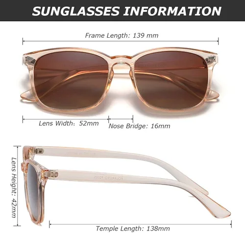 Vista 5 de DUSHINE - Gafas de sol polarizadas para mujer estilo clásico retro 100 protección UV