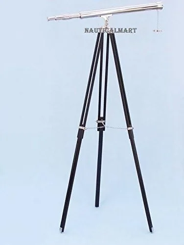 Vista 3 de Nauticalmart Telescopio maestro de puerto cromado de pie de 60 pulgadas Regalo coleccionable, perfecto para regalos de Navidad y vacaciones