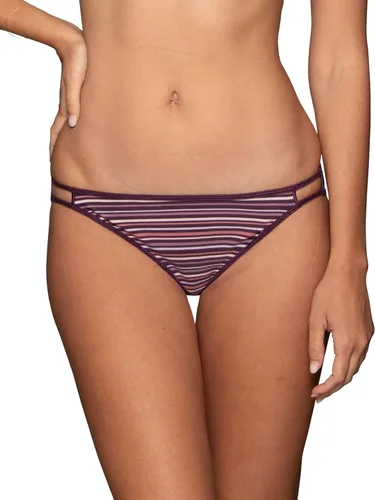 Vista 55 de Vanity Fair Bragas de bikini con tira para mujer, Illumination, con elástico sedoso y ribete de satén Paquete de 3 Negro (Midnight Black)