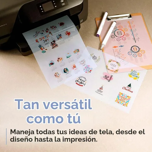Vista 5 de Película transparente lechosa de Sleek Space para impresoras de inyección de tinta, impresión de pantalla 100% impermeable, anti-rizado