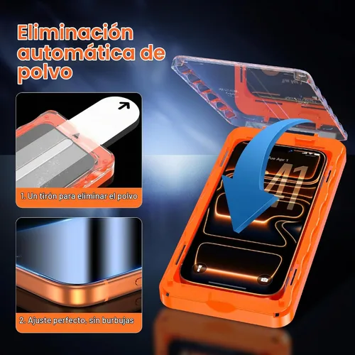 Vista 5 de UniqueMe Protector de pantalla de privacidad de 360° para iPhone 17 Pro 360°-negro