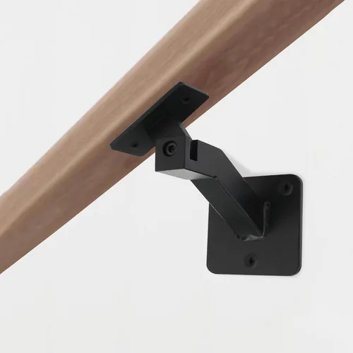 Vista 5 de RealPlus Soportes ajustables para pasamanos giratorios de acero resistente para barandilla de escalera, paquete de 3