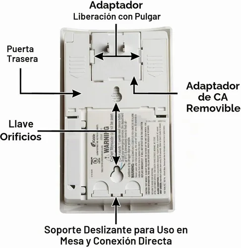 Vista 7 de Alarma contra el monóxido de carbono que se enchufa Kidde con respaldo de batería y pantalla digital., KN-COPP-3