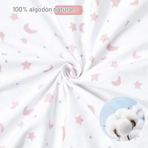 Vista 5 de david's kids Saco de dormir 100% algodón orgánico para bebé de 6 a 12 meses, mantas suaves para bebé con cremallera de 2 vías, paquete de 2 cómodos