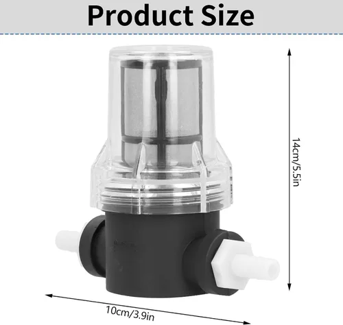 Vista 2 de Cyrank Inline Beer Filter, Beer Inline Filter Strainer Beer Brewing Filter Beer Mesh Filter for Home Brewing 150 80 Mesh Water and Beer Filtering