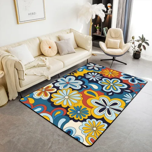 Vista 29 de Erosebridal Alfombras Deportivas de Área para Niños 1.49 m x 1 m, Alfombra Antideslizante de Béisbol, Fútbol, Baloncesto, Alfombra Deportiva