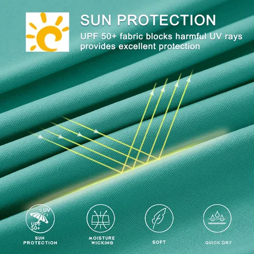 Vista 3 de Willit - Sudadera con capucha y protección solar FPU 50+ para mujer, camiseta de manga larga con FPS, ligera, para exteriores, senderismo, pesca