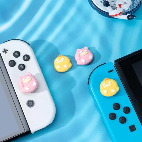 Vista 7 de WISHAVEN Lindas tapas Joycon de agarre de pulgar compatibles con Nintendo Switch Zelda, funda de silicona suave para Nintendo SwitchOLEDLite
