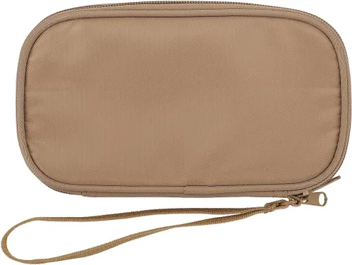 Vista 3 de Bioworld Organizador tecnológico beige con cremallera Cremallera beige