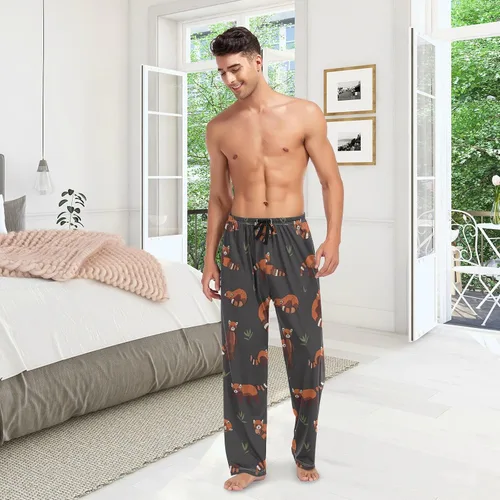 Vista 7 de YYZZH Racoons Family Pattern - Pantalones de pijama para hombre, ropa de dormir