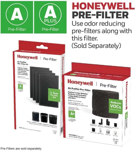 Vista 8 de Honeywell Filtro purificador de aire HEPA R, paquete de 1 para HPA 100/200/300, series 3000 y 5000 – Filtro de aire de repuesto para alérgenos
