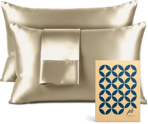 Vista 50 de Pure Bedding Sábanas de satén de lujo para cama individual de hotel, juego de sábanas de microfibra extra suave de 1800, resistente a las arrugas, a