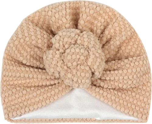 Vista 23 de Gorro de punto para bebé con lazos lindos turbante para envolver el sombrero (MZ6)