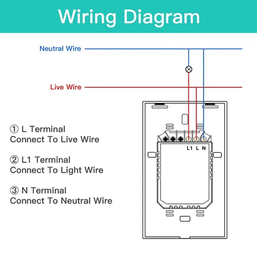 Vista 8 de BSEED - Interruptor de luz inteligente, interruptor táctil WiFi de 1 vía con control de aplicación Smart Life y función de temporización