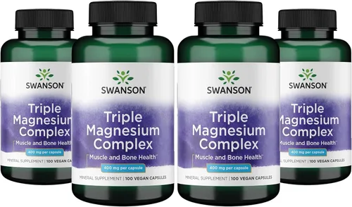 Vista 10 de Swanson Complejo Triple Magnesio, 100 cápsulas, 400 mg cada uno
