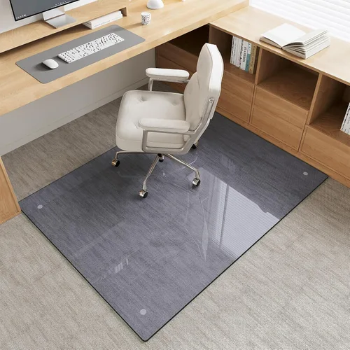 Vista 18 de Alfombrilla de cristal templado gris para silla de 30 x 48