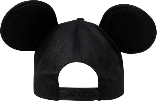 Vista 3 de Disney Mickey Mouse Classic - Gorra Snapback con orejas negras y rojas, Negro