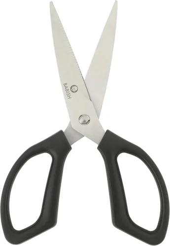 Vista 4 de Babish Tijeras de Cocina Multiusos Extra Resistentes, Tijeras de Acero Inoxidable Duradero con Hoja de 4 Pulgadas, Negro