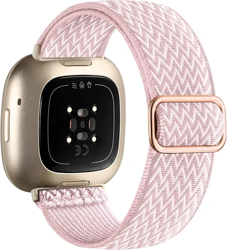 Vista 17 de Maledan Banda de Repuesto para Correas Fitbit Sense Hombres Mujeres, Correa de Reloj Elástica de Nylon Transpirable Suave para Versa 3/Versa 4