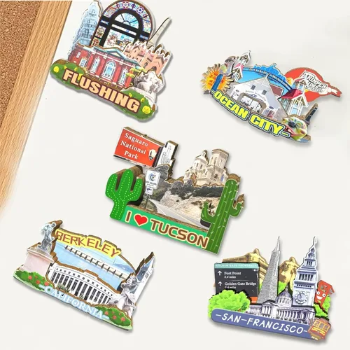 Vista 4 de Imán de nevera con imán de Tucson de Estados Unidos, 3D, monumentos, viajes, coleccionables, recuerdos, decoración hecha a mano