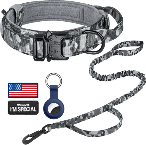 Vista 41 de DAGANXI - Collar táctico para perro, collar ajustable de nailon para adiestramiento con asa de control y hebilla, para perros medianos y grandes