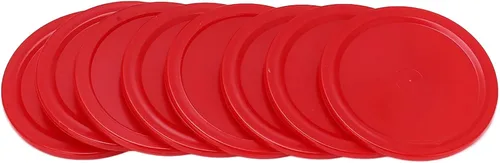 Vista 6 de Multicolor Table Hockey Pushers Pucks Set, Replacement Hockey Accessories Kit with 4 Pushers and 8 Pucks, Thick Felt Bottom for Smooth Sliding on