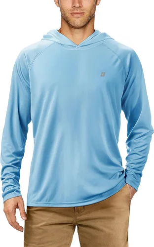Vista 6 de Roadbox - Camisetas de pesca para hombres, FPU +50, de manga larga, con protección solar, con máscarasin máscara, para uso en exteriores, senderismo