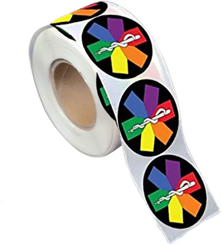 Vista 24 de Pegatinas de bandera bisexual para el mes del orgullo - Venta al por mayor Bi-Pride en un rollo (2 rollos - 500 calcomanías)