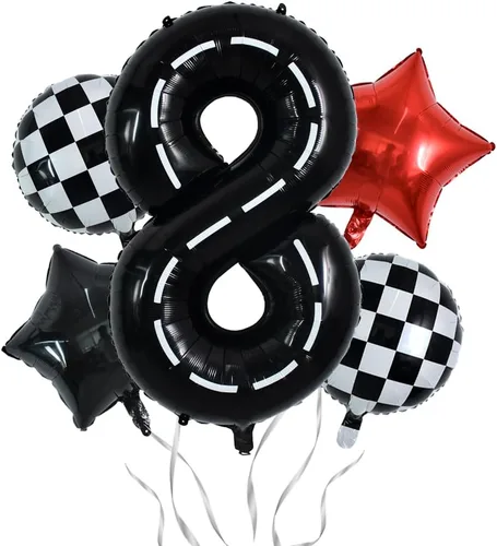 Vista 63 de Globos de números grandes, negros, de 40 pulgadas