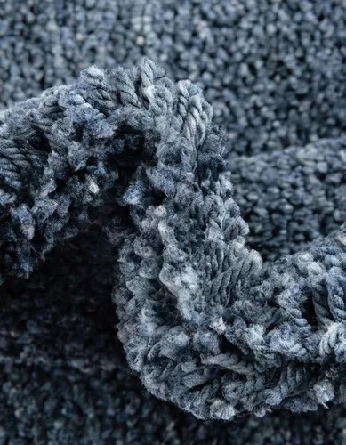 Vista 6 de Unique Loom Shaggy Chic Collection Alfombra de área, lanudo (2' x 3' 1", rectangular, azul arándano)