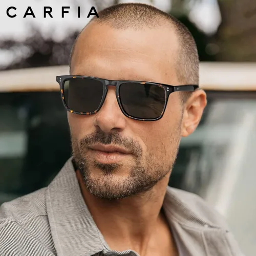 Vista 2 de CARFIA Acetate Polarized Sunglasses for Men UV Protection Fashion Retro Cool Sun Glasses Driving Fishing Golf Eyewear
