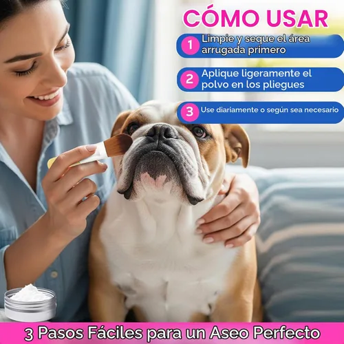 Vista 6 de Bulldog - Polvo para el cuidado de las arrugas, control de humedad y olores