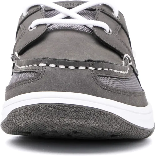 Vista 4 de Zapatos casuales para hombre - Zapatos de barco cómodos de espuma viscoelástica duradera para hombre, suela de goma, piel sintética y cordones