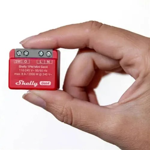 Vista 3 de Shelly 1PM Mini Gen4 Smart Switch, Wi-Fi, Matter & Zigbee, 1 canal 8A