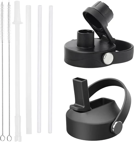Vista 12 de Tapa de popote para botella de agua de boca ancha Hydroflask, tapa de pajilla, mango flexible, apto para Hydro Flask de 12, 16, 18, 20, 32, 40, 64