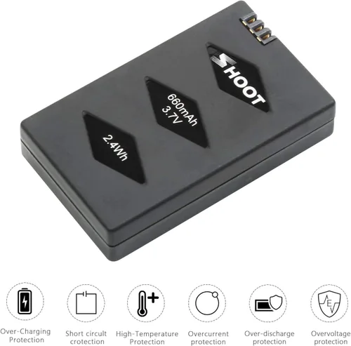 Vista 2 de SHOOT 3 Pack Battery 660mAh 3.7V Charger Kit for Parrot MiniDrone Jumping Sumo,the Win Robotics,Swing,Mambo,Parrot Mini Drone Rolling Spider