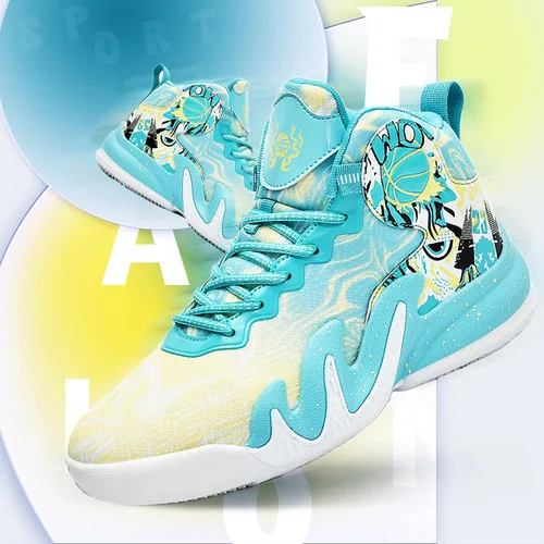 Vista 2 de CJSPORX Women Men Basketball Shoes Breathable Men Non Slip Outdoor Fashion Unisex Sneakers