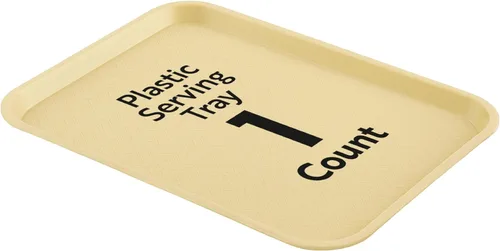 Vista 23 de Restaurantware Bandejas de comida rápida, paquete de 10 bandejas de plástico para cafetería, de 10 x 14 pulgadas, rectangulares verdes, aptas