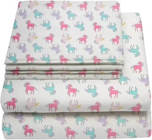 Vista 34 de Juego de sábanas tamaño individual para niños y niñas, sábanas para niños, linda sábana de cama, incluye sábana plana, ajustable y funda