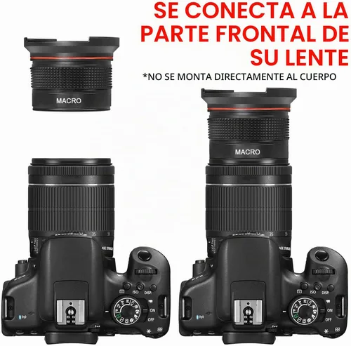Vista 4 de 55mm 0.35x Lente de Ojo de Pez de Gran Angular y Macro para Cámara Canon DSLR con Rosca de 55MM
