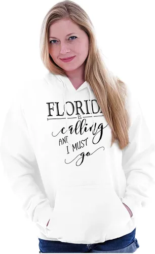 Vista 3 de Brisco Brands Sudadera con capucha Florida is Calling and I Must Go para mujer y hombre