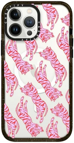 Vista 30 de CASETiFY Funda Impact para iPhone 13 [Protección contra caídas de grado militar 4X de 8.2 pies/Compatible con Magsafe] - #1 Mom - Transparente