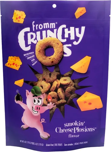 Vista 34 de Fromm Crunchy Os Bacon Blasters - Golosinas para perros con sabor a tocino, golosinas crujientes prémium para perros, receta de tocino, 6 onzas